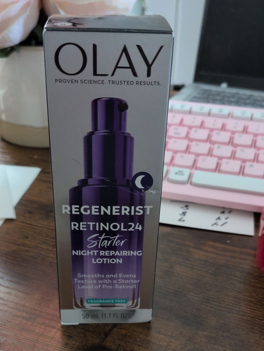 OLAY Regenerist Retinol24 Starter Night Repairing Lotion — Purple